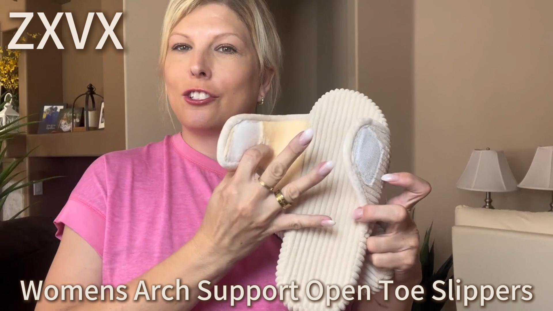 Amazon.com | ZXVX House Slippers for Woman with Arch Support
